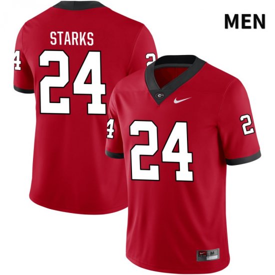 Men's Georgia Bulldogs NCAA #24 Malaki Starks Nike Stitched Red NIL 2022 Authentic College Football Jersey AIO6154WE
